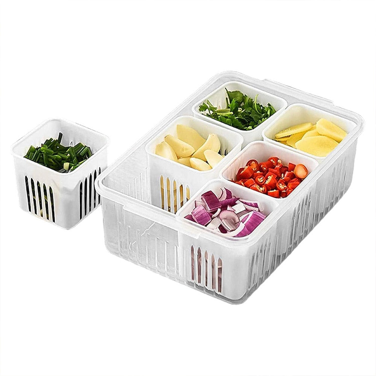 Fridge Storage Boxes Freezer Storage Containers, Container for Kitchen Storage Set, Storage in Kitchen, Vegetable Storage, Draining Crisper Refrigerator Food Box (1 Pc) Fridge Storage Boxes Freezer Storage Containers, Container for Kitchen Storage Set, Storage in Kitchen, Vegetable Storage, Draining Crisper Refrigerator Food Box (1 Pc)